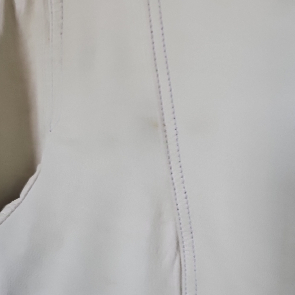 GAP Vintage Women's Beige Leather Button Up Jacket Large - Picture 9 of 13